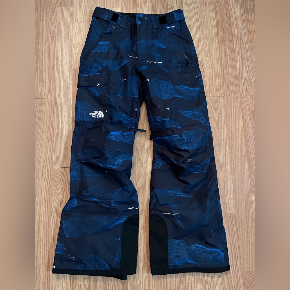The North Face Black and Blue Graphic Pants men’s XS